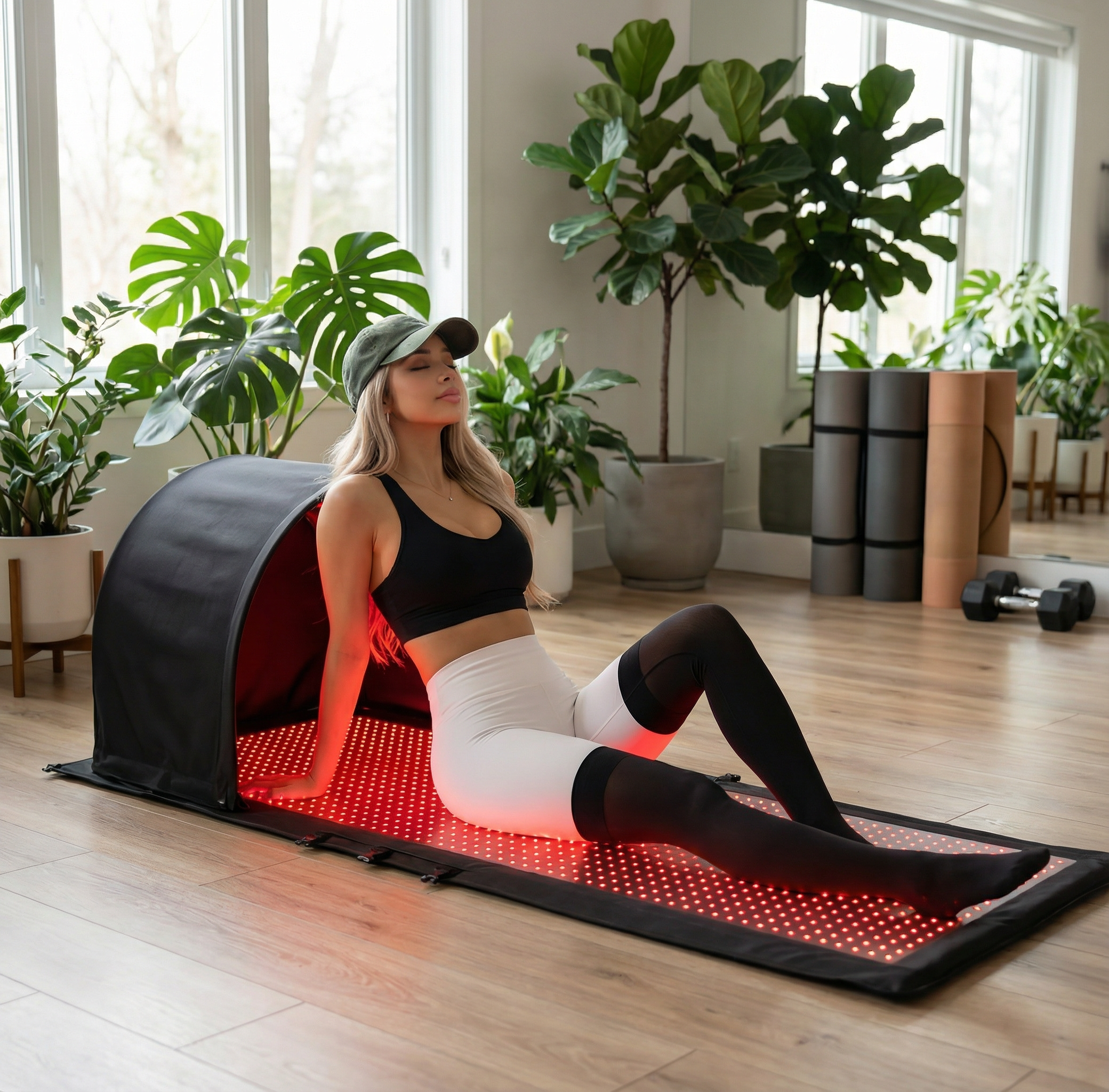 2025 Upgraded 4 Modes Compact Chamber of Red Light Therapy for Full Body Pain Relief,74"x33"+49.6"x15.6"with1655 Dual-Wave(660nm&amp;850nm) LEDs,Multi-Mode Customization,Premium Leather 74"x 33" Black : Health &amp; Household