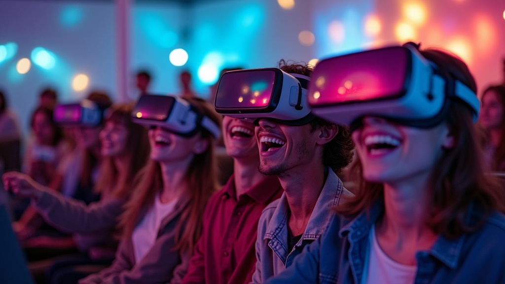 Equipo disfrutando de una experiencia de escape room en realidad virtual en Barcelona