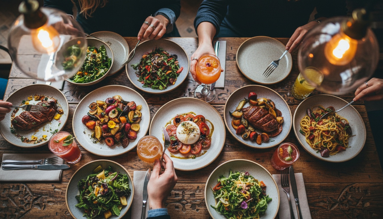 Professional dining setup