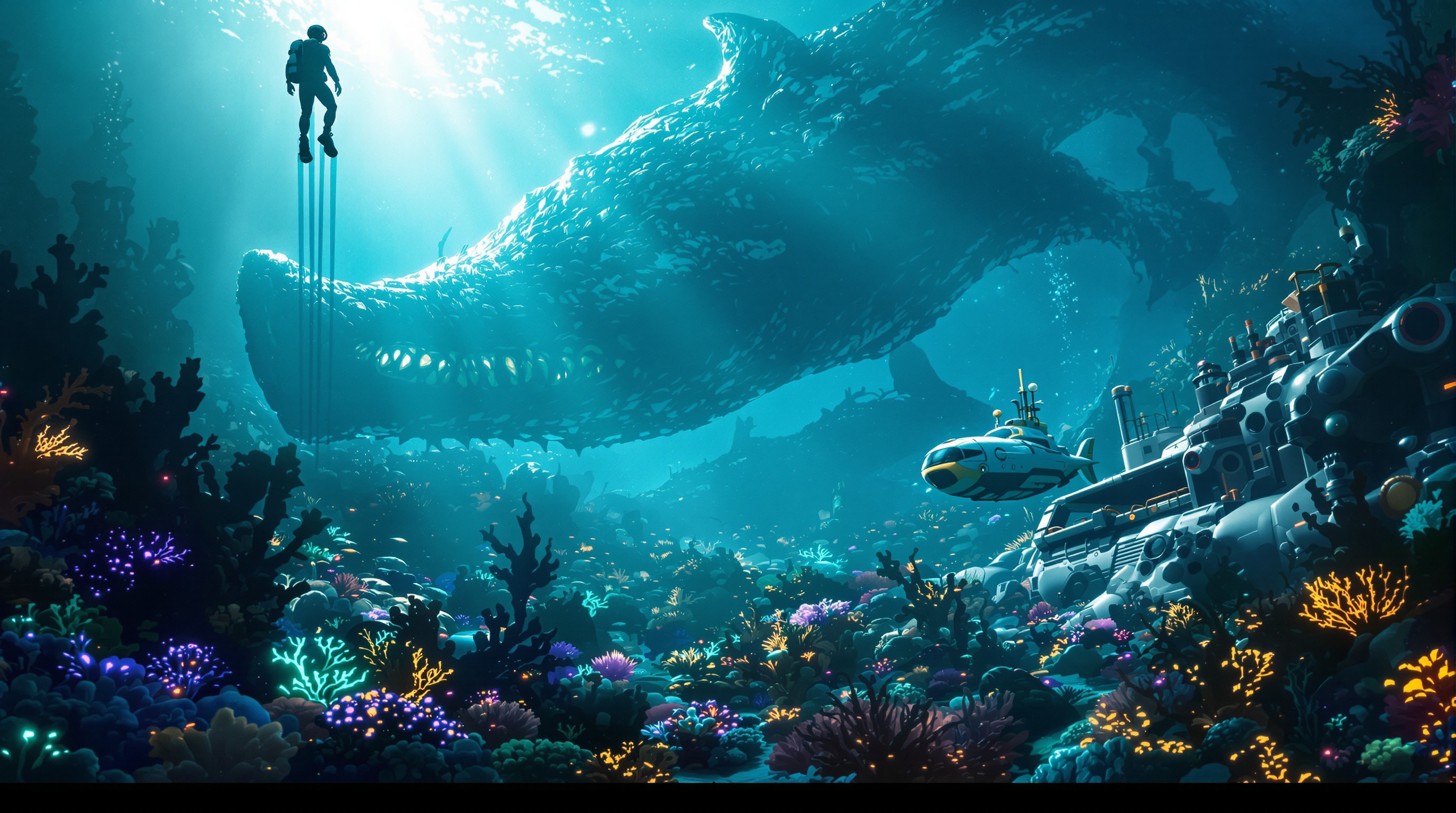 Exploración submarina en primera persona con herramientas futuristas en Subnautica