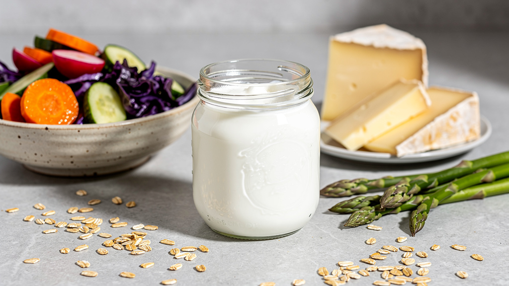 Probiotic foods supporting healthy gut microbiome