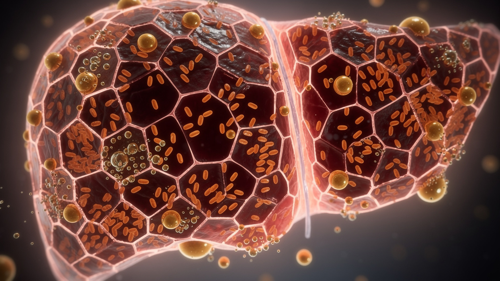 Liver cells with active mitochondrial fat burning