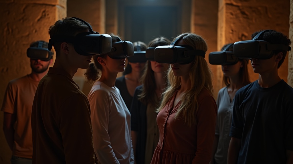 Equipo disfrutando de una sesión de realidad virtual