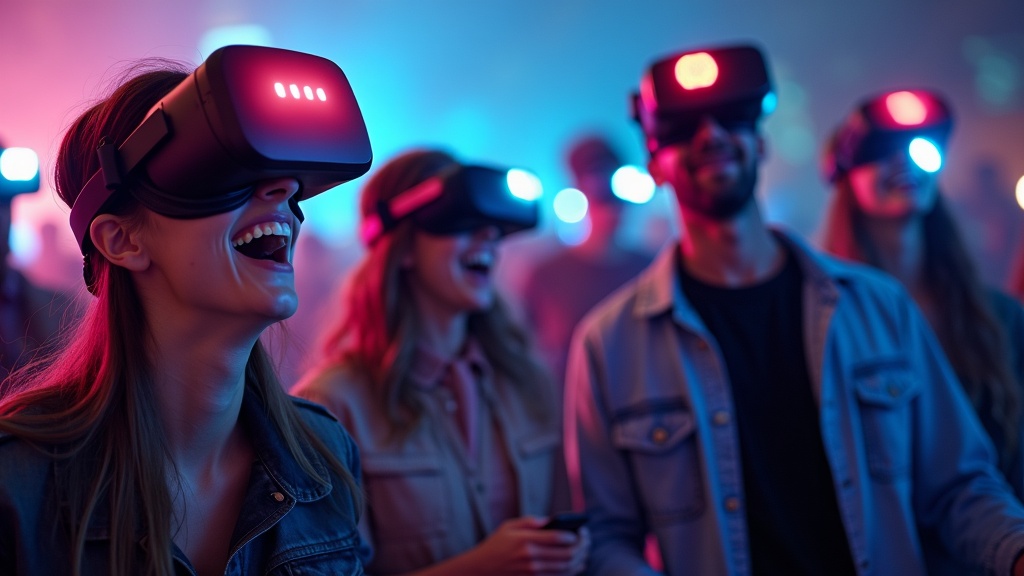 Equipo de amigos disfrutando de una experiencia de escape room en realidad virtual en Barcelona