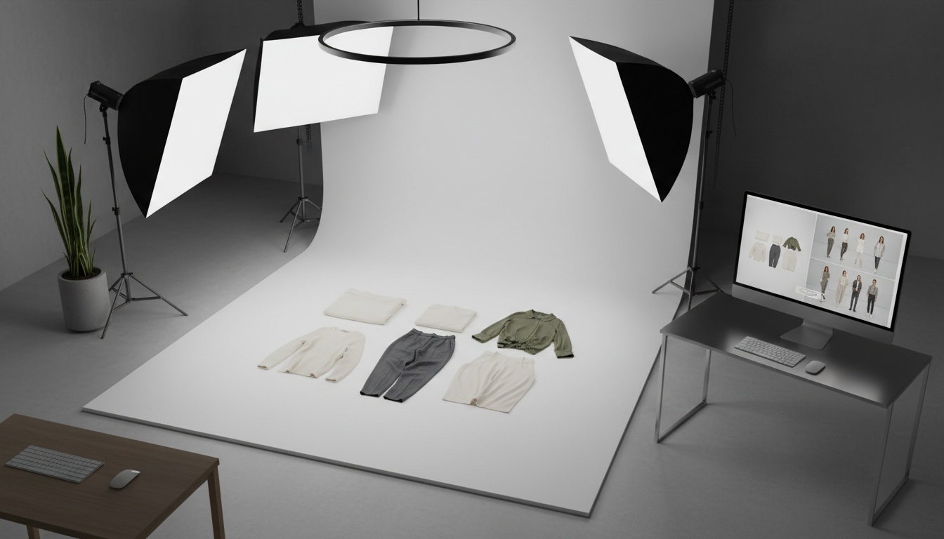 AI-generated fashion photography example