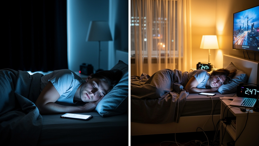 Comparison of restful sleep and disrupted sleep environments