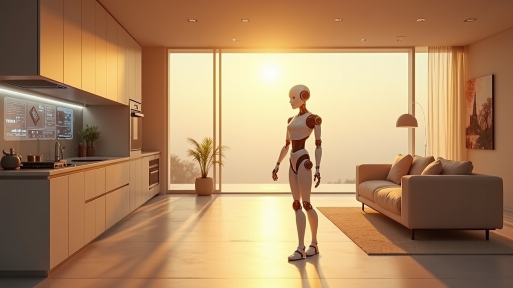 Detalle de los brazos articulados del robot doméstico LG CLOiD