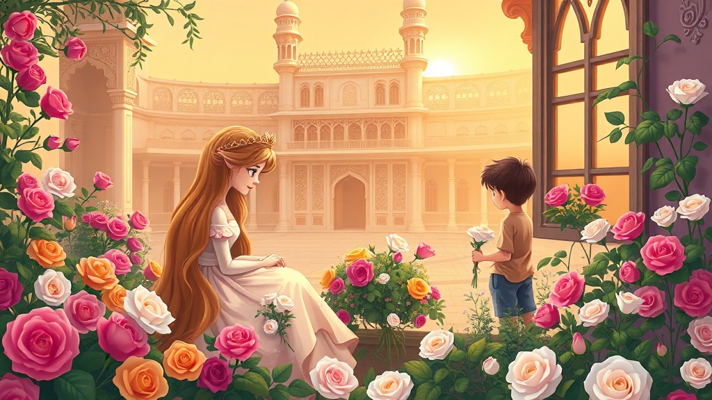 أميرة الورود وصديقها الوفي - قصص قصيرة