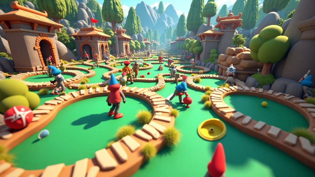 Jugador preparando un golpe en Golf It! con sus físicas realistas en VR