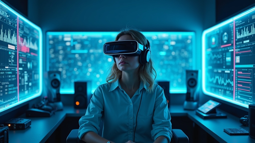 Usuario utilizando las gafas AR ASUS ROG XREAL R1 en entorno gaming