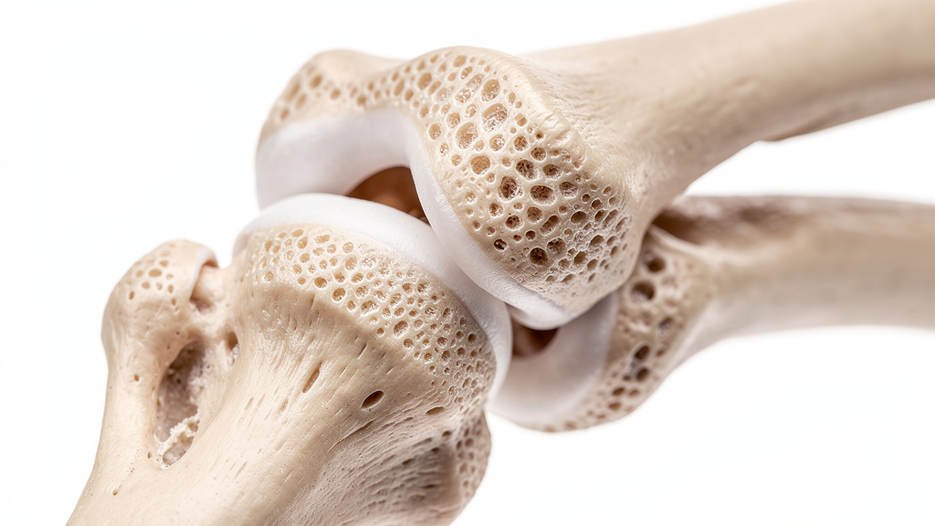 Detailed view of human bone structure and density