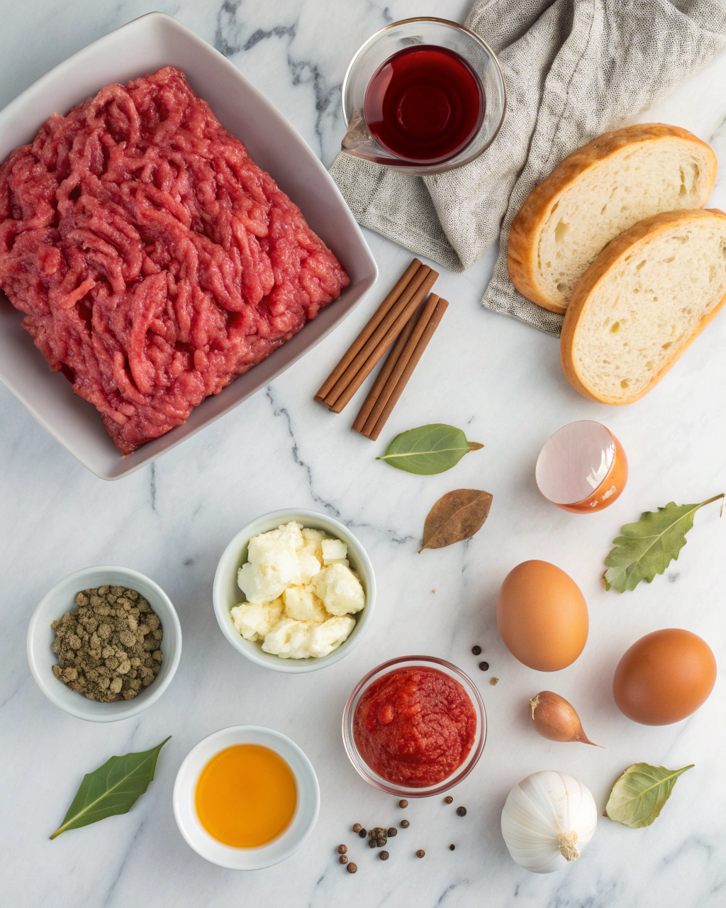 Traditional Soutzoukakia recipe (Greek baked Meatballs in tomato sauce) ngredients