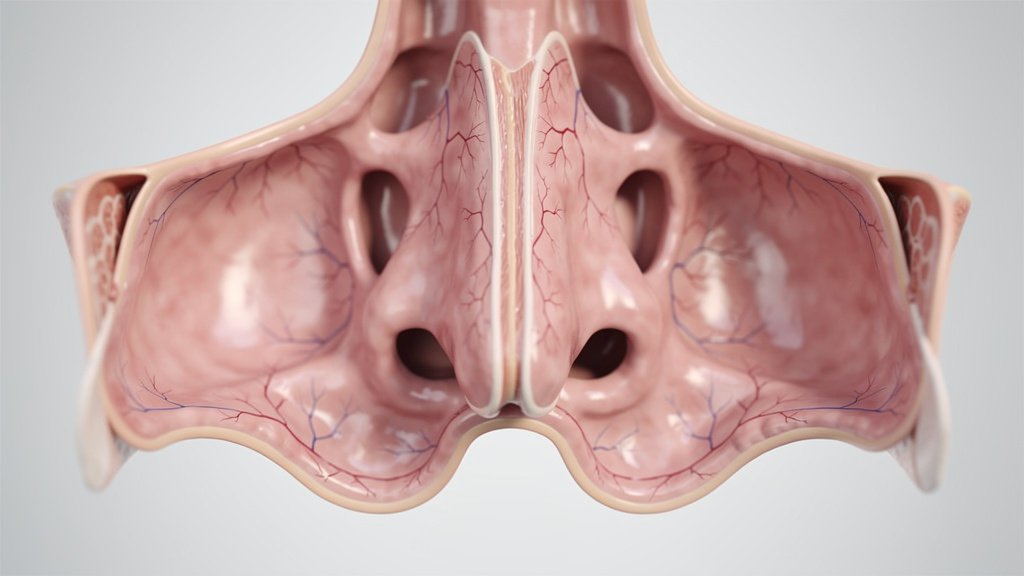 Nasal cavity tissue showing absorption pathways