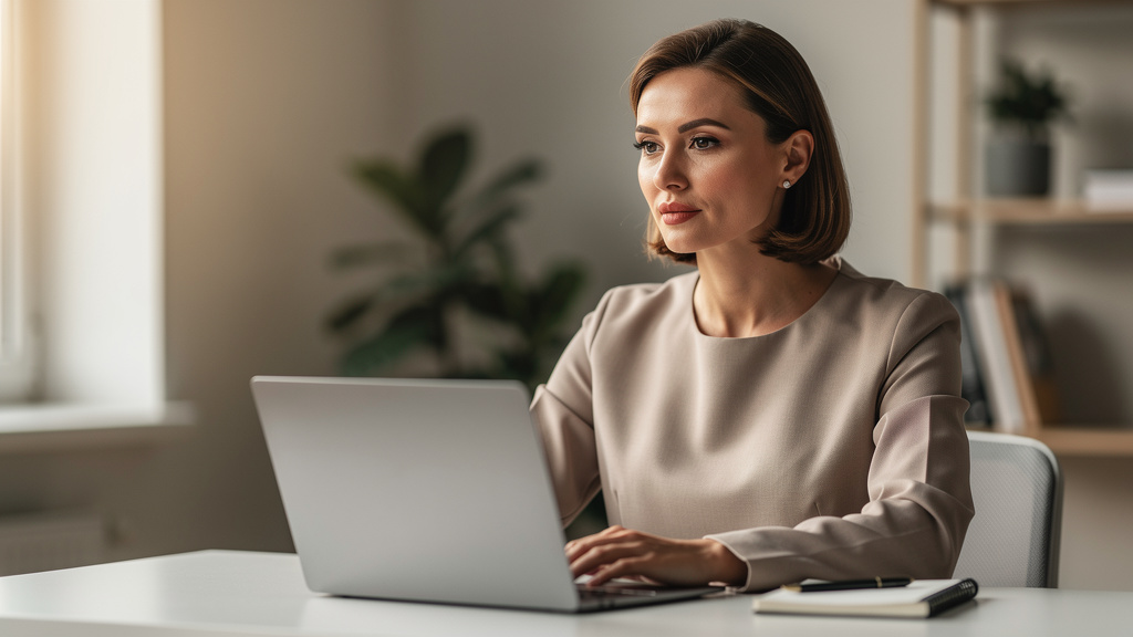 Professional experiencing calm focus while working