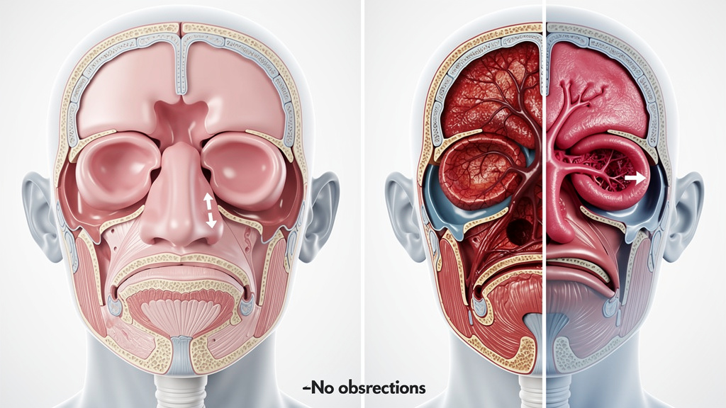 Healthy versus inflamed sinus tissue comparison