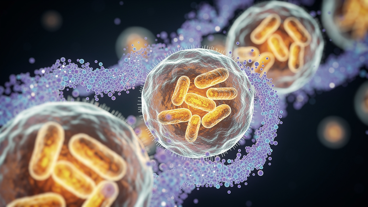 Cellular mitochondria with antioxidant protection visualization