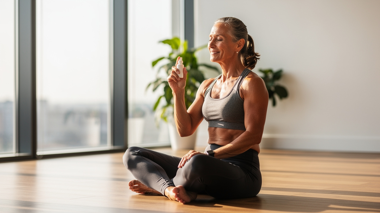 Person incorporating nasal spray into wellness routine