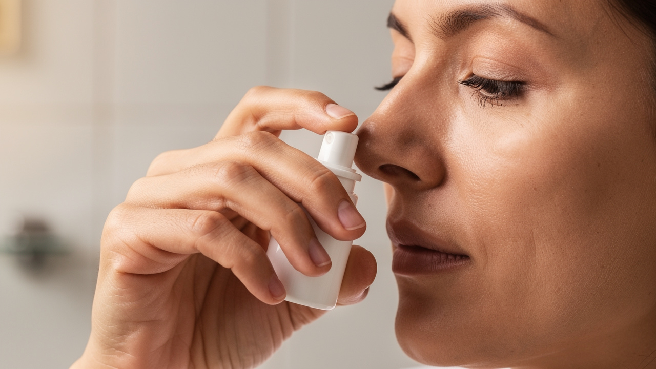Correct technique for using glutathione nasal spray