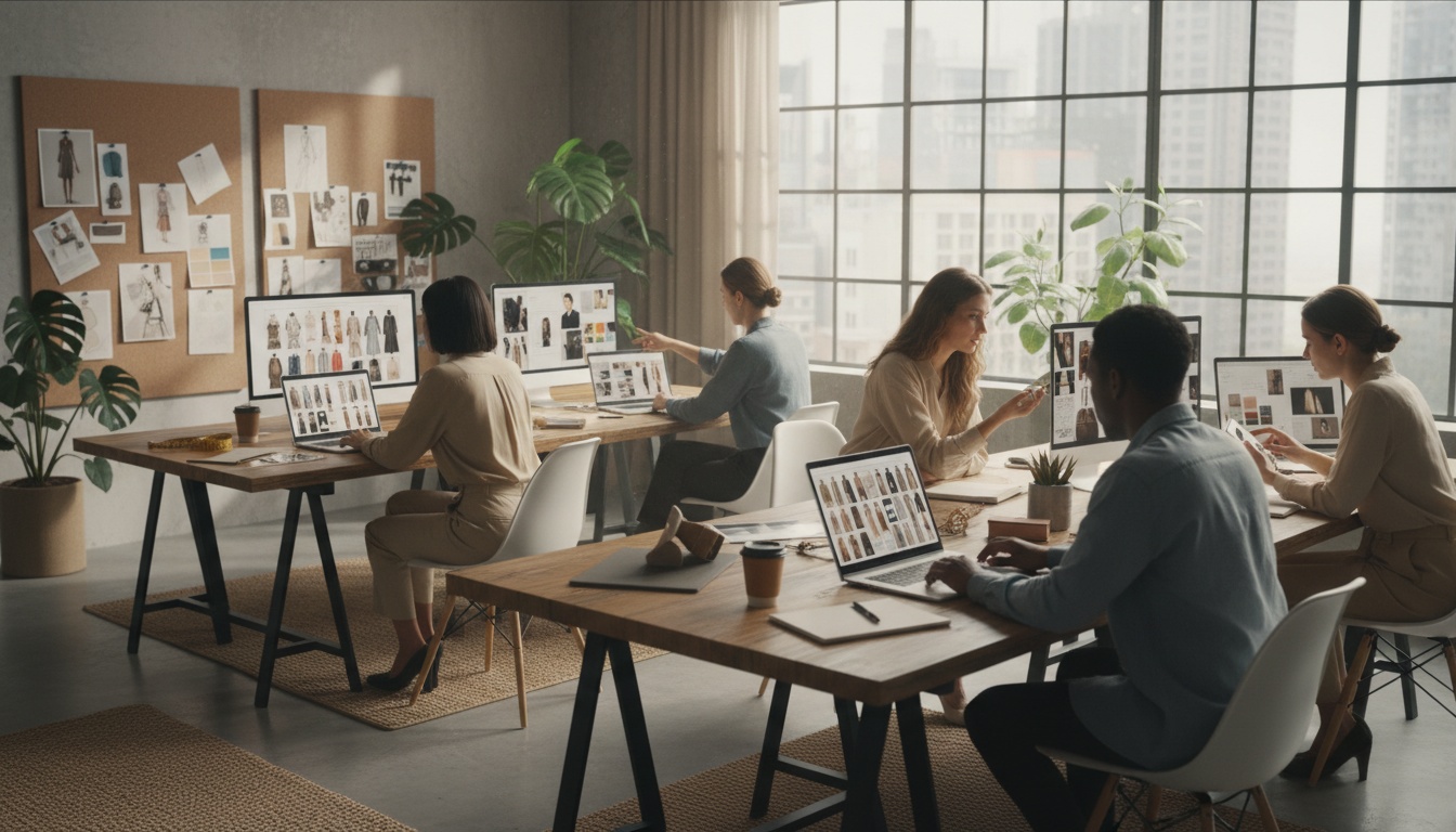 Catálogo de produtos de moda criado com IA