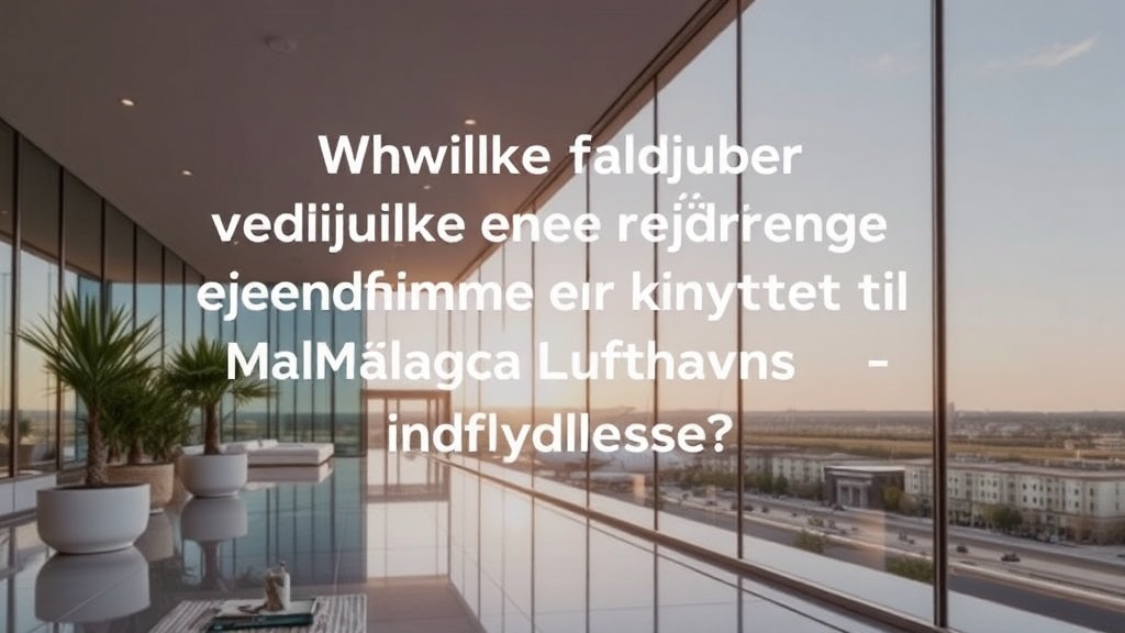 Málaga Lufthavns rolle i Costa del Sols ejendomsvækst - Ejendom på Costa del Sol