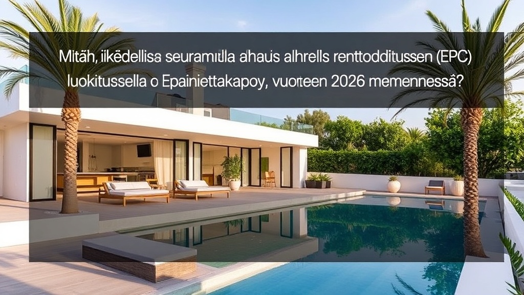 Energiatehokkuustodistusten (EPC) kasvava merkitys espanjalaisille kiinteistönostajille vuonna 2026 – Costa del Solin kiinteistöt