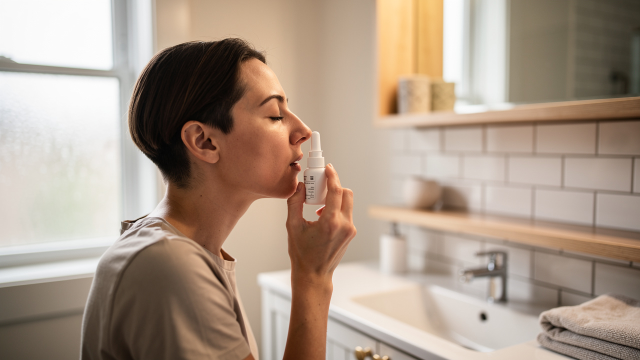 Correct technique for using nasal spray