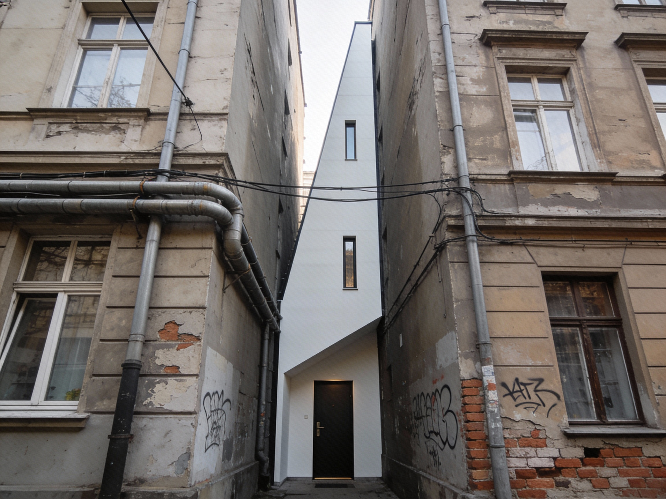 The Keret House in Warsaw, Poland
