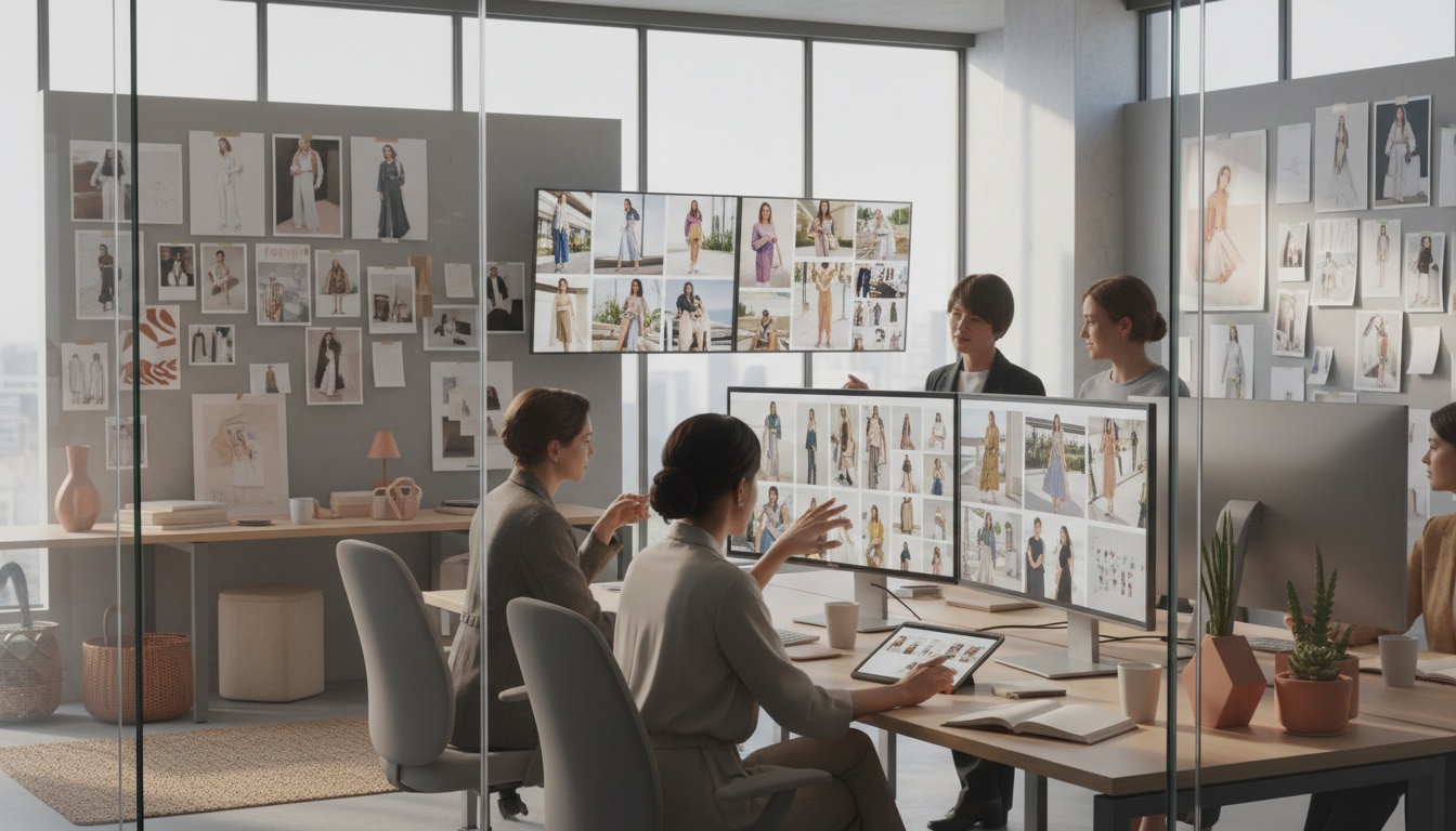 AI-generated fashion campaign imagery