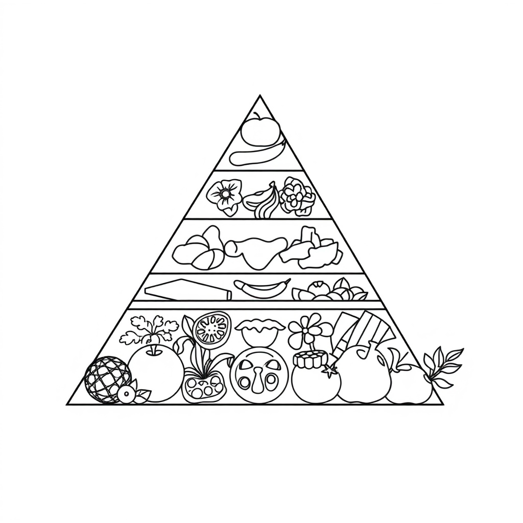 Food Pyramid Coloring Page | Free Coloring Pages