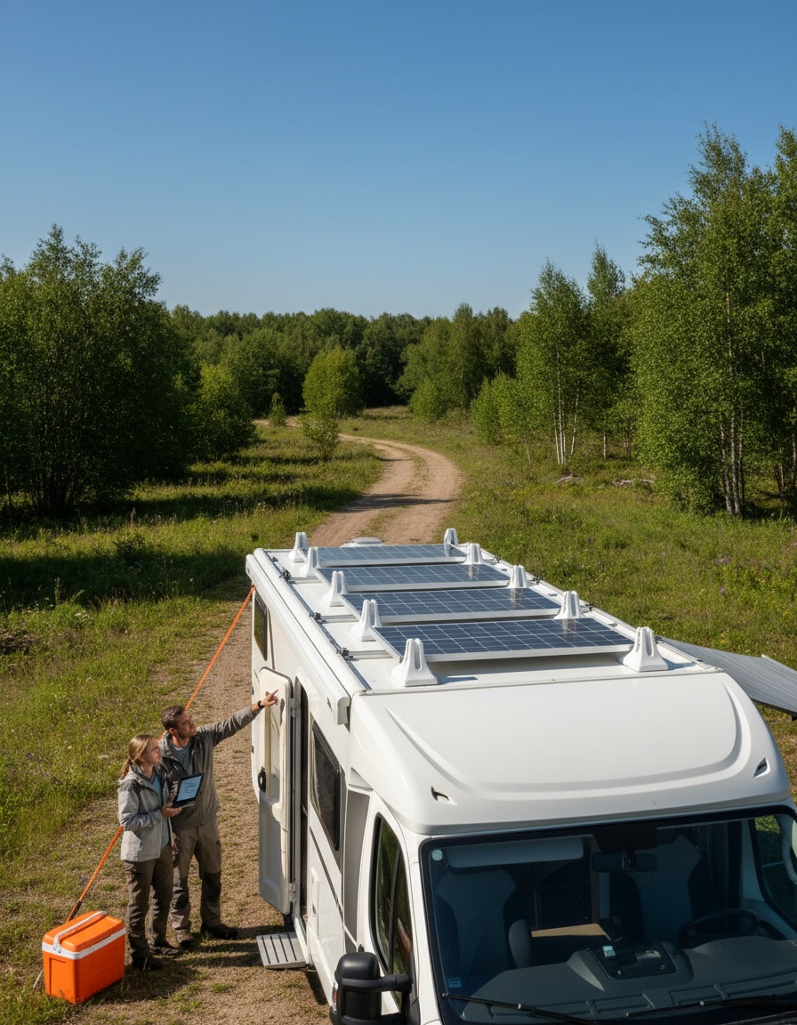 Nuevos soportes plásticos para paneles solares en vehículos recreativos: innovación en instalación y resistencia