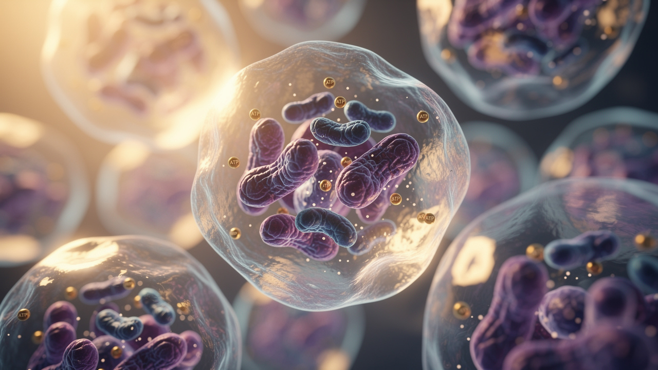 Human cells producing energy through NAD metabolism