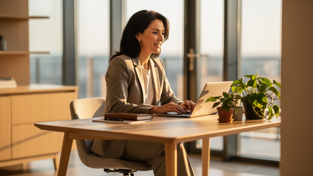 Focused professional working with enhanced mental clarity