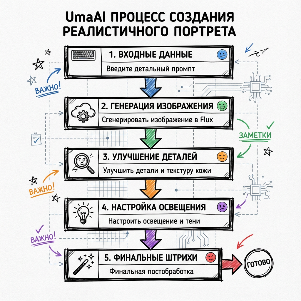 Секреты создания фотореалистичных портретов в Flux и Midjourney