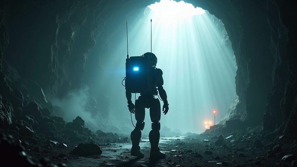 Operadores monitoreando los datos del Robot Underaibot Inspección Túneles en tiempo real