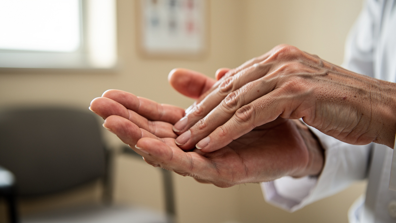 Hands showing numbness and tingling sensation symptoms