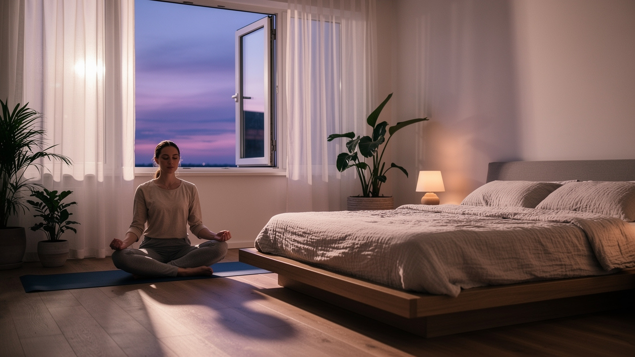 Peaceful evening meditation for rest and recovery