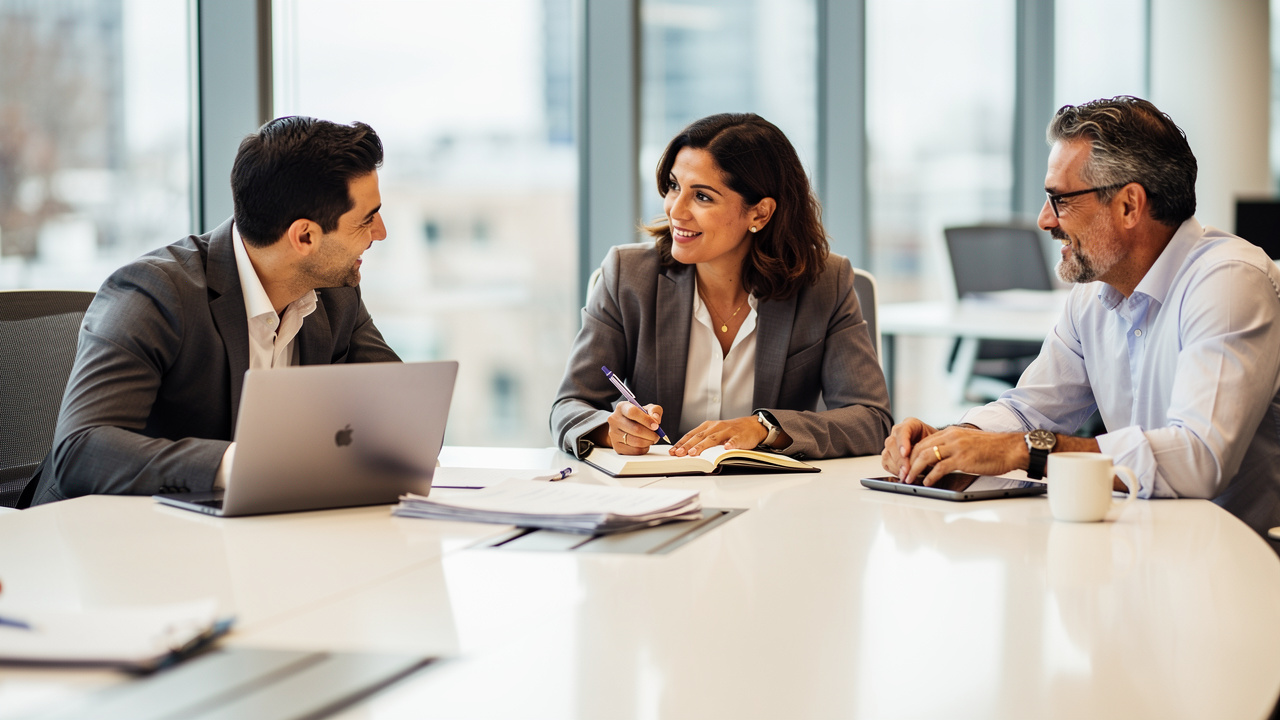 Professionals demonstrating mental clarity and teamwork