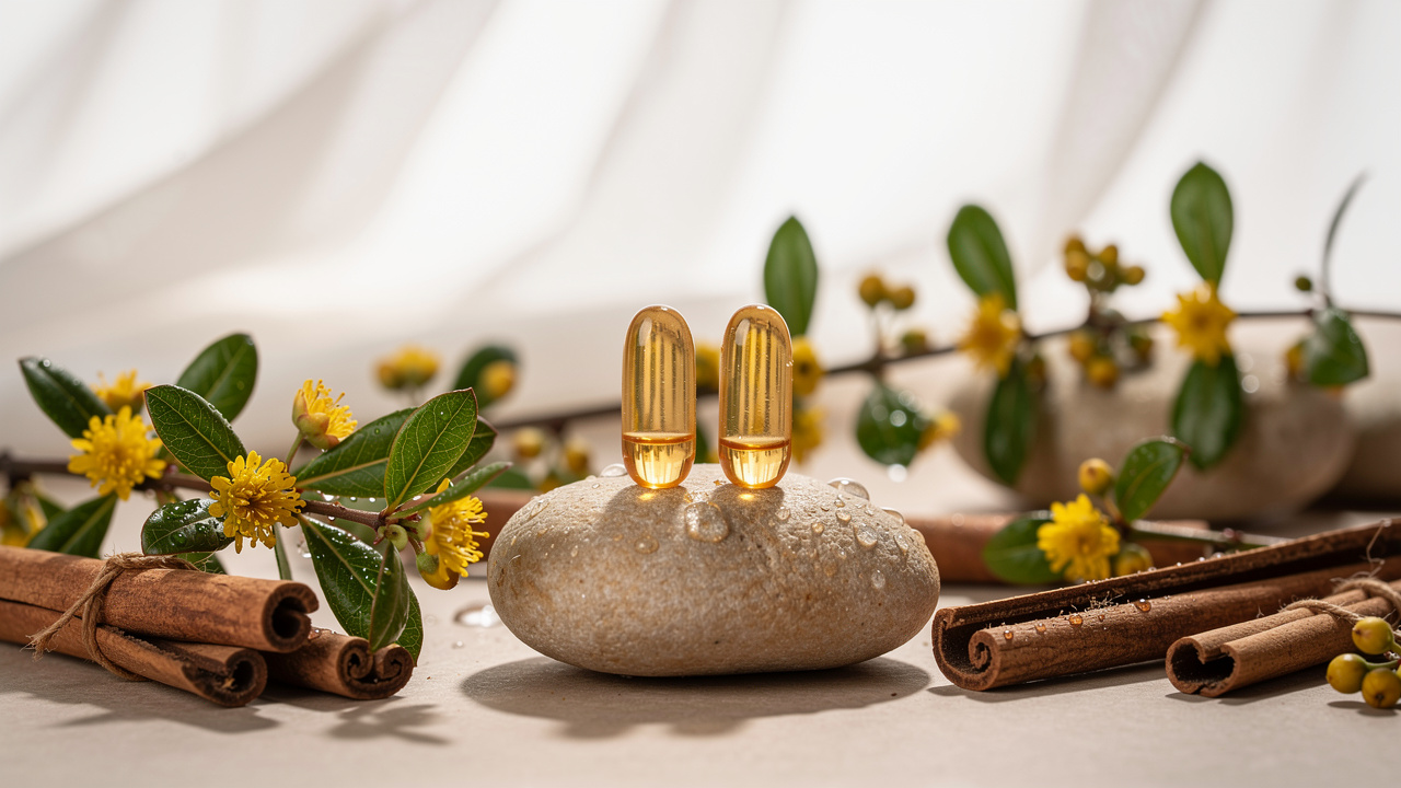 Berberine with Ceylon cinnamon supplement capsules