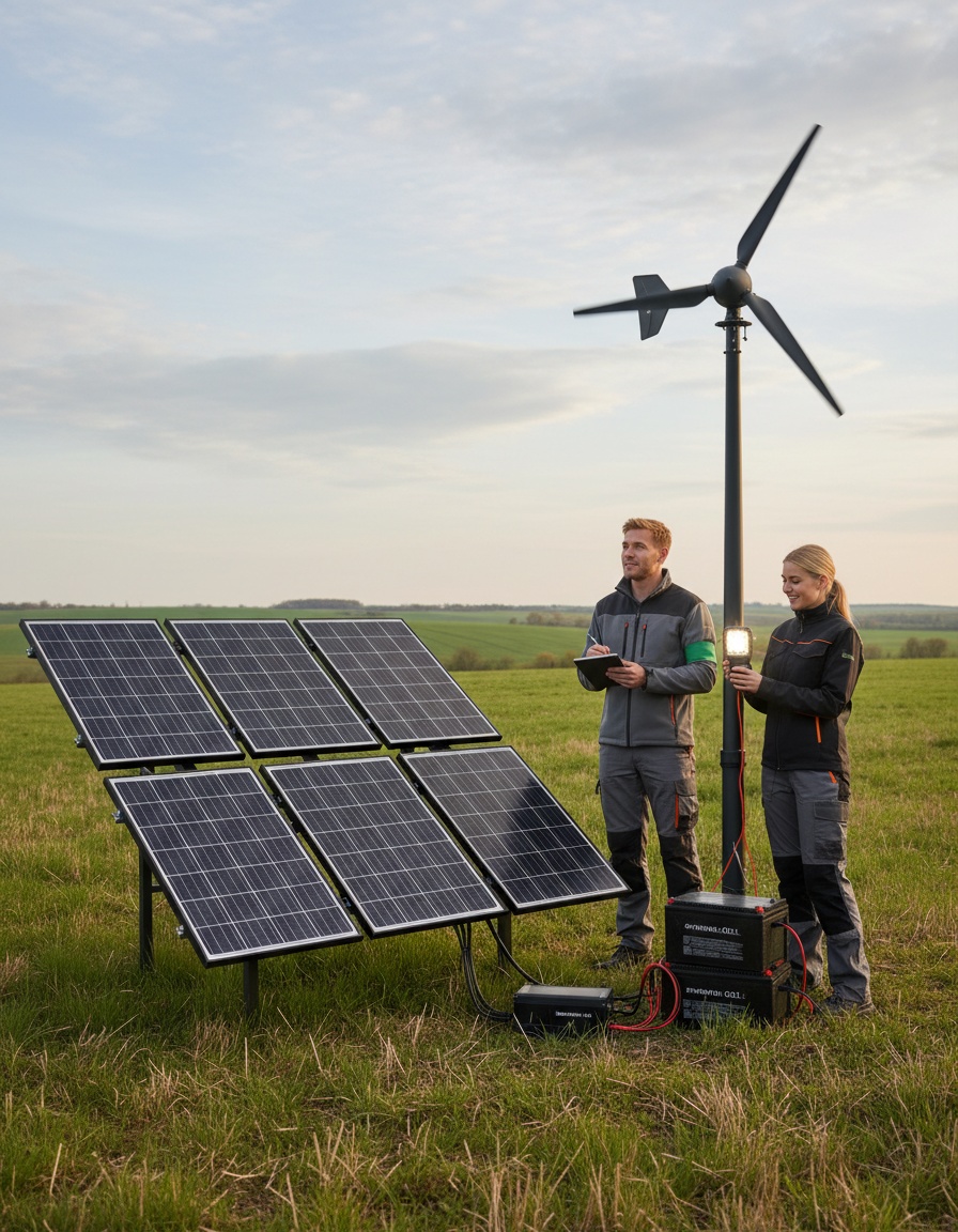 Avance en sistemas off-grid: Kit solar-eólico de 1500W para producción de energía renovable en ubicaciones remotas