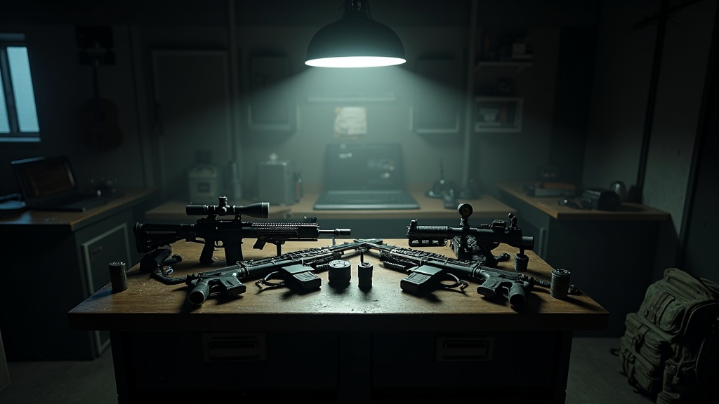 Vista en primera persona de arma con accesorios en NOT TACTICAL VR