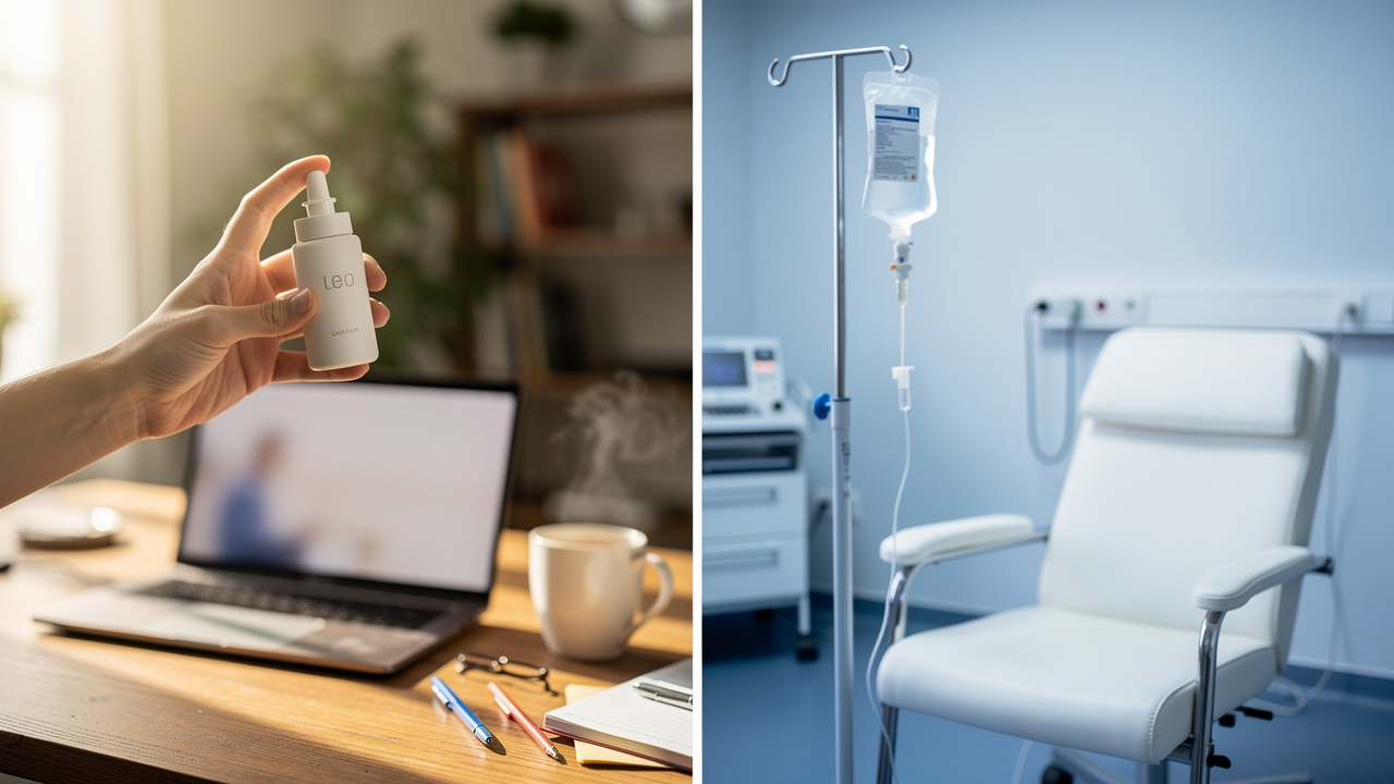 Comparison of at-home nasal spray use and clinical injection setting