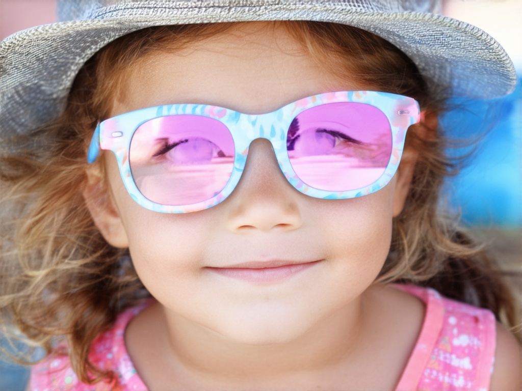 Child outdoors wearing sunglasses