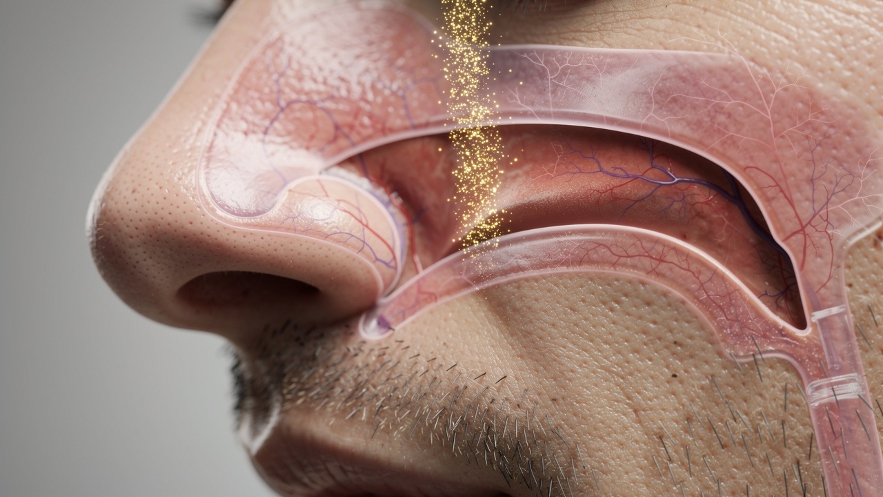 Nasal delivery method for enhanced absorption