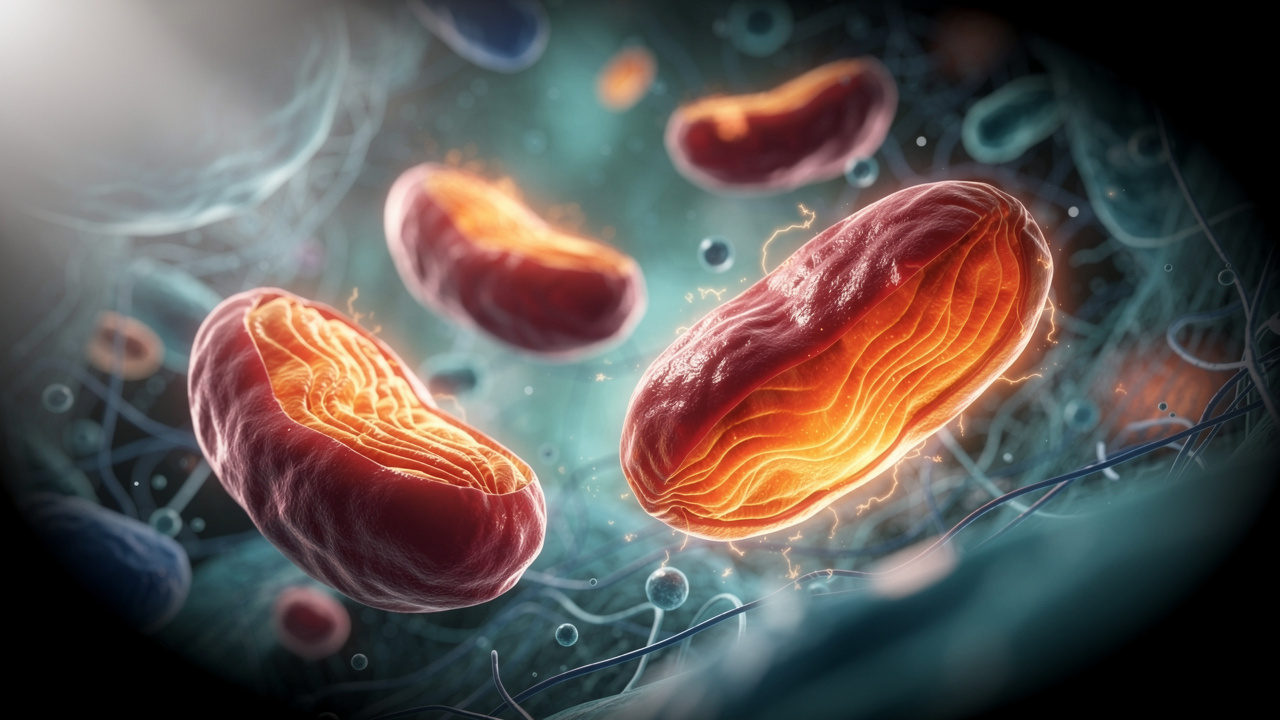 Mitochondria inside cell producing cellular energy