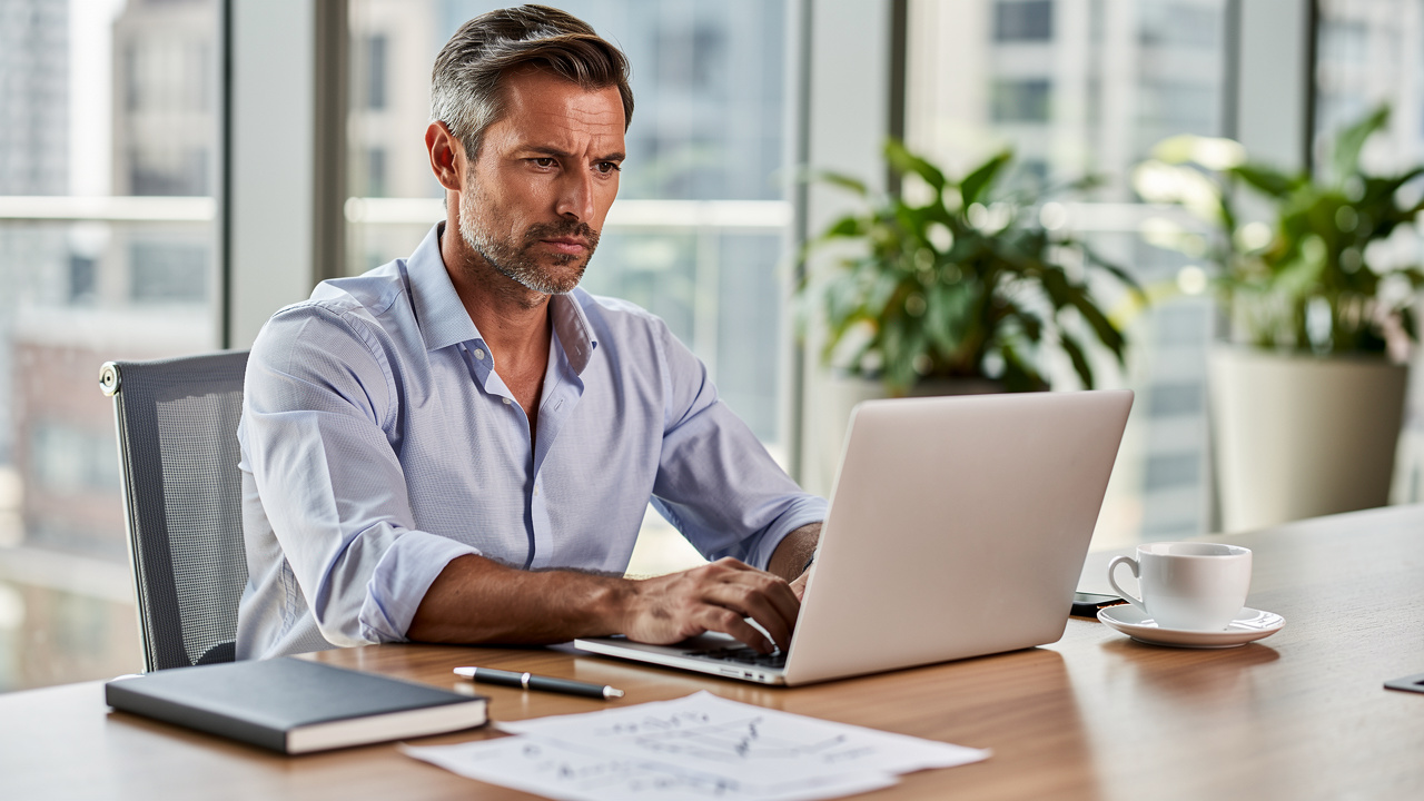 Professional showing mental clarity and focus at work