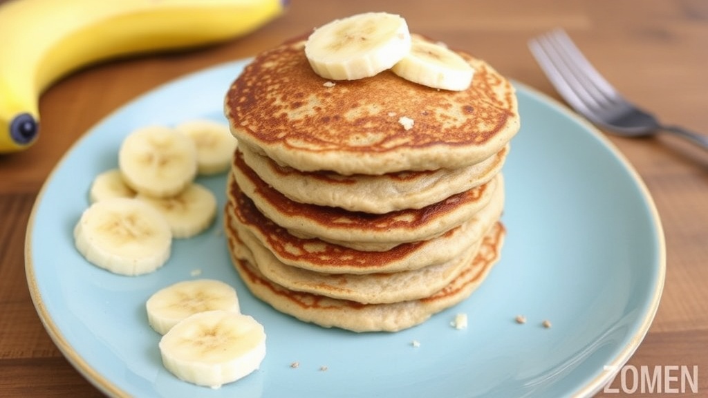 Banana Oatmeal Protein Pancakes