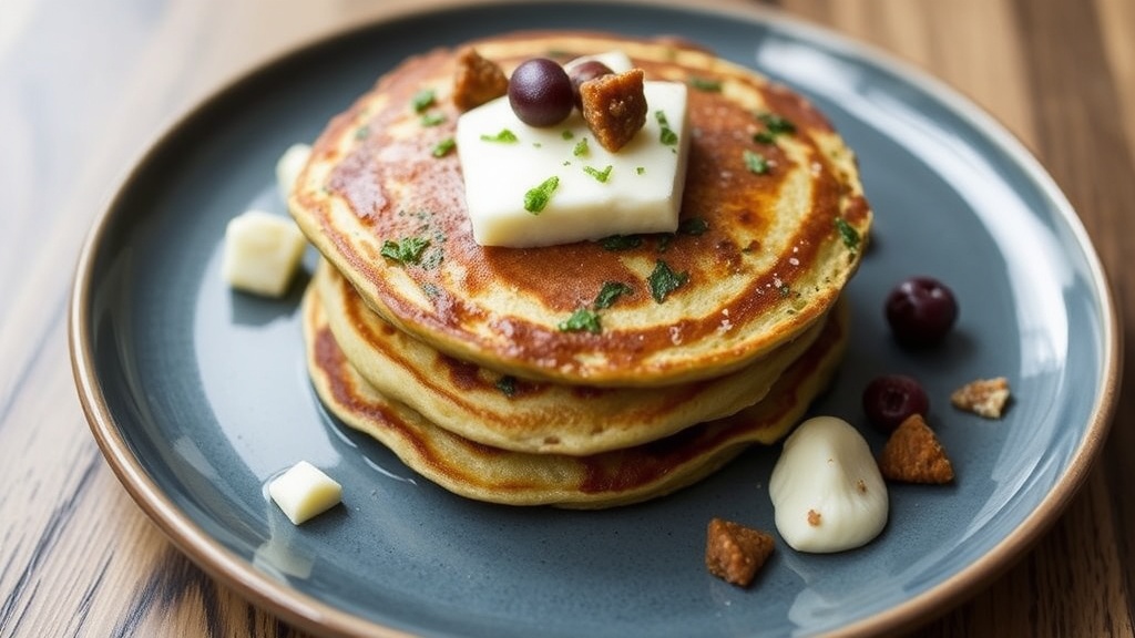 Savory Spinach and Feta Protein Pancakes