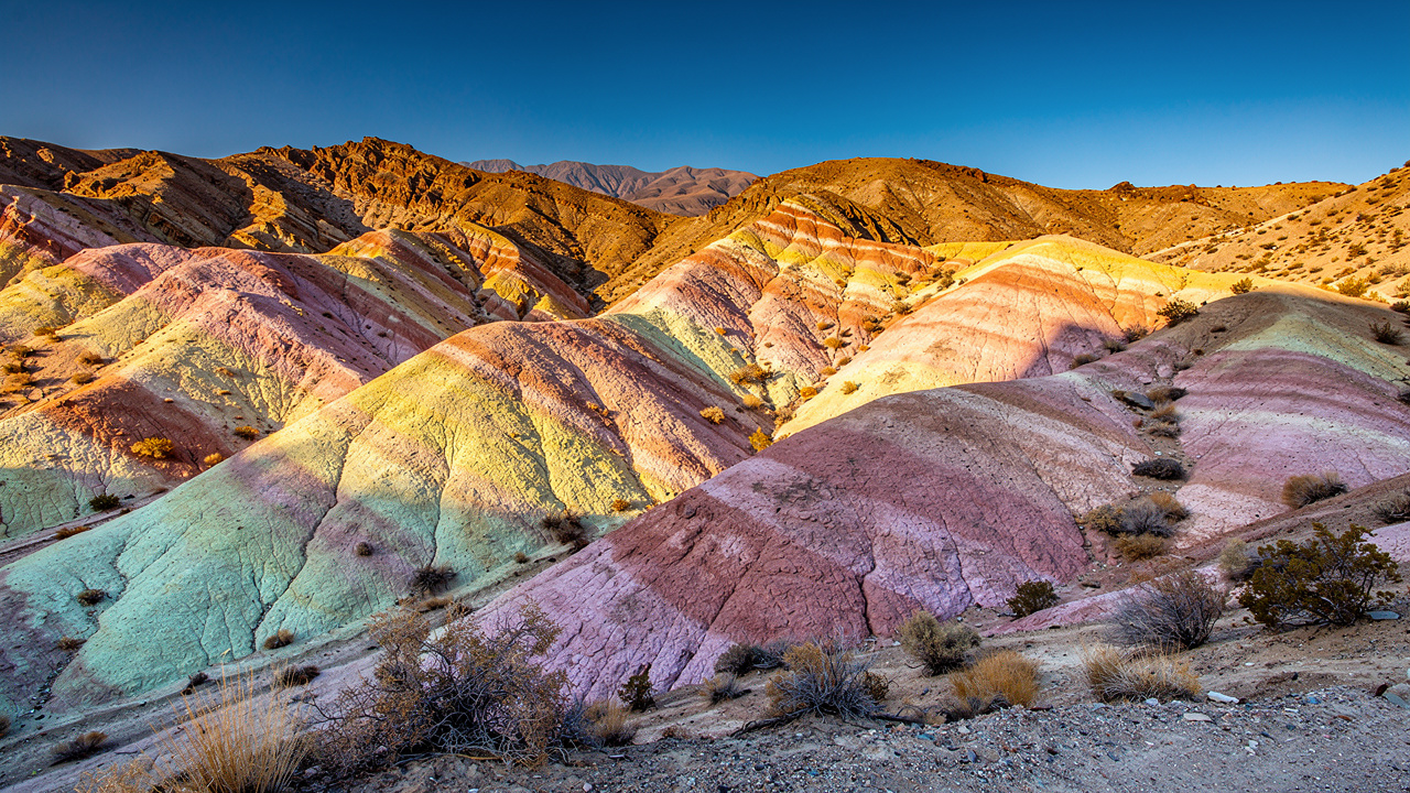 Colorful mineral deposits at Artists Palette