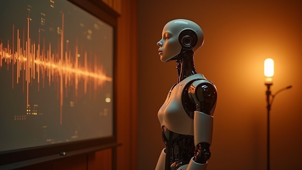 El robot EMO con sincronización labial interactuando en un entorno de laboratorio