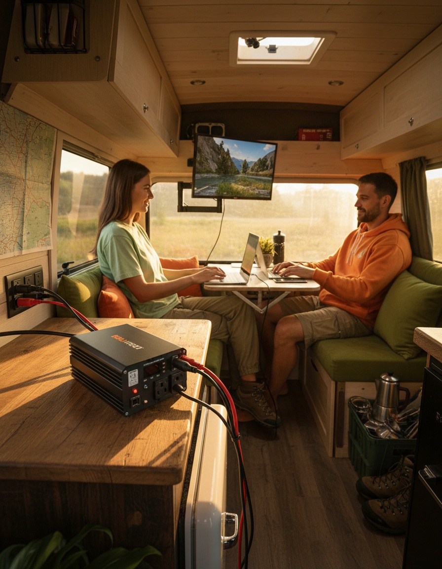 Innovador inversor de corriente de onda pura sinusoidal de 12V a 220V para aplicaciones eléctricas seguras